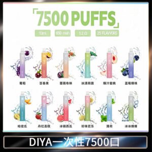 DIYA叮啞拋棄式7500 Puffs一次性電子煙3%